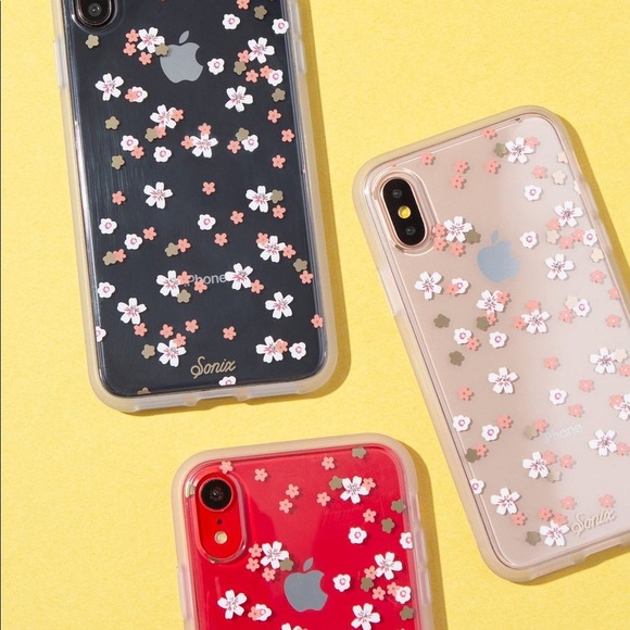 NWT Sonix iPhone Case Floral Pink & White Rhinestone - XS Max - Picture 2 of 5